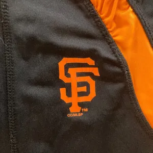 San Francisco Giants Windbreaker Jacket Women's Small Black and Orange Full Zip thumbnail 2