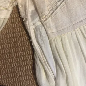 Free People dress 12 nwot lined bottom circle skirt fitted top linen thumbnail 7