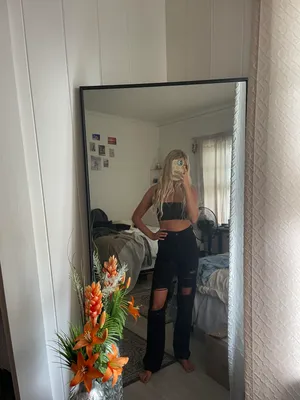 Black Rip Flare Jeans Size 25 thumbnail 1