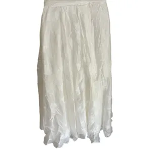 Lulu’s Sweet Definition White Burnout Ruffle One Shoulder Midi Dress Bridal thumbnail 8