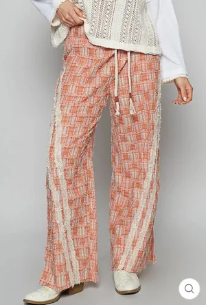POL lace trim wide leg pants thumbnail 1