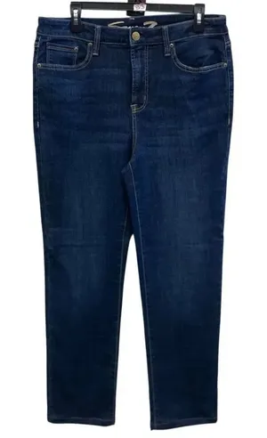 Seven7 high rise vintage straight dark wash non ripped jeans size 12 #740 thumbnail 1