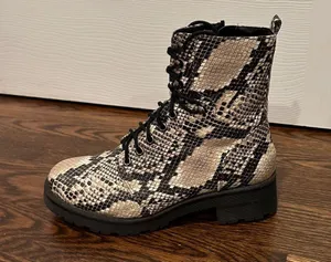 MIA Snake Print Combat Boots thumbnail 3
