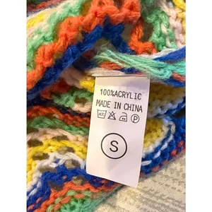 Multicolor Striped Open Knit Cardigan Bell Sleeve Boho Lightweight Small thumbnail 6