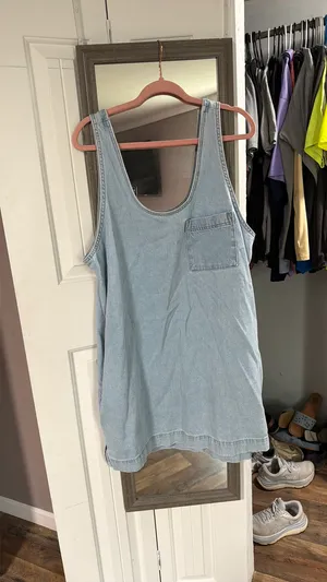universal threads denim tank dress thumbnail 2