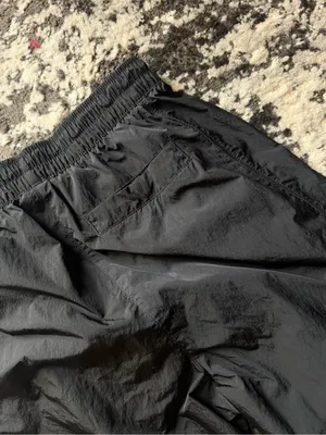 Nike Black Lightweight Track Pants with White Swoosh thumbnail 7
