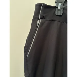 Title Nine Black Pants Ankle Zippers Pockets Size L Large EUC! thumbnail 3