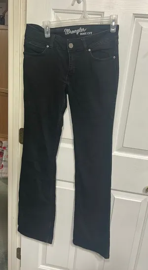 Black Bootcut Wrangler Jeans thumbnail 1