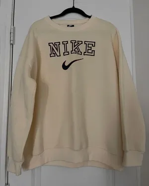 Vintage Nike Crewneck Sweatshirt In Cream Size XL thumbnail 1