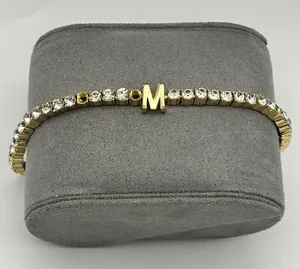 Baublebar Gold-Tone Tennis Bracelet with “M” Accent thumbnail 1