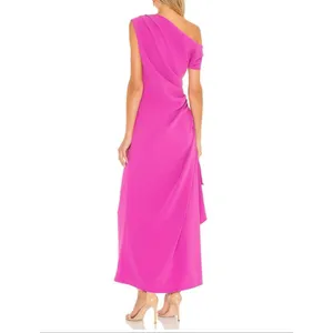 Elliat X Revolve Gwenyth orchid pink asymmetrical draped midi dress size M thumbnail 2