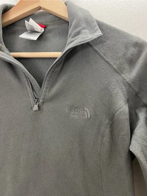 The North Face Grey Fleece Quarter Zip Sweater size small thumbnail 2