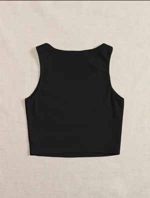 Mushroom Crop Top Black thumbnail 4