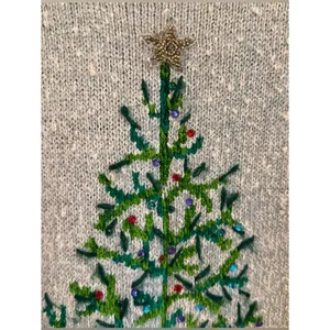 Vtg Design Options Philip & Jane Gordon Womens Christmas Sweater Size M/L Santa thumbnail 10
