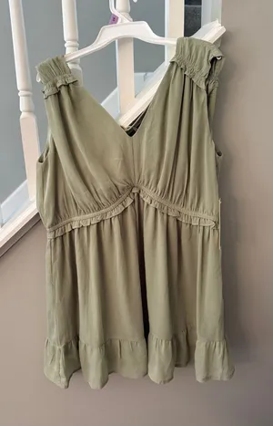green babydoll top thumbnail 1