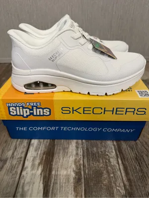 Skechers Uno-Flex All-White Low-Top Lace-Up Sneakers Size 7.5 thumbnail 8
