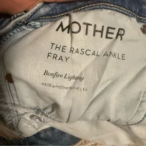 Mother Denim The Rascal Ankle Fray Bonfire Lighning Light Wash Jeans- Size 27 thumbnail 10