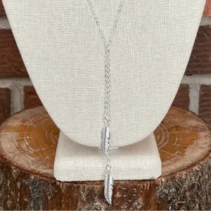 Feather Lariat Necklace thumbnail 1