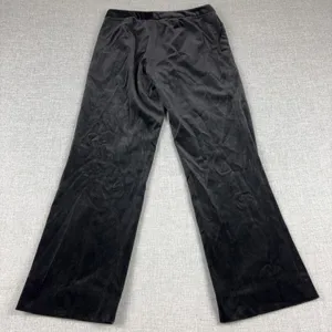 J McLaughlin Pants Womens 10 Black Velvet Dress Straight Leg Pockets Made USA thumbnail 9