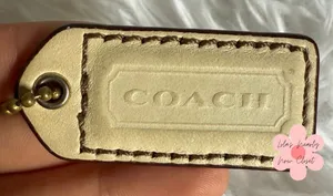 1.5" y2k COACH Fob Bag Charm Hang tag Hangtag thumbnail 1