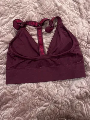 XXS Victoria's Secret Deep Plum Seamless Bralette thumbnail 2