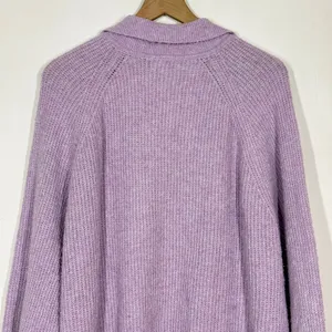 American Eagle Collared Sweater Womens Size Large Purple Knitted Pullover Preppy thumbnail 5