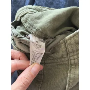 Aeropostale Low Rise Flare Utility Cargo Pants Womens Size 0 Olive Green Cotton thumbnail 5