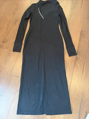 MARELLA Black Long-Sleeve Broome Dress Size Large NWT - C71-015 thumbnail 2