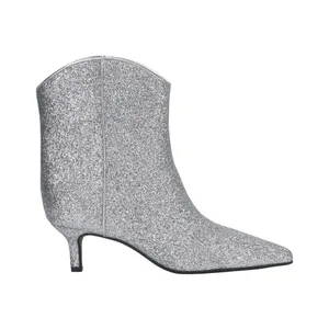 On 34th Women Glitter Aatira Tulip Booties 10019682200 Silver Glitter 5.5M thumbnail 8