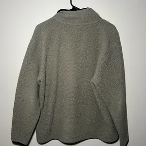 PINK Victoria's Secret Sage Green Sherpa Sweater thumbnail 3