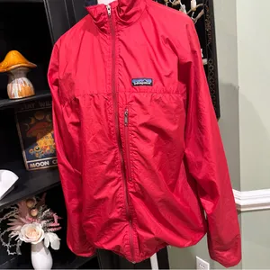 Patagonia Red Zephur Windbreaker Jacket Size Medium thumbnail 4