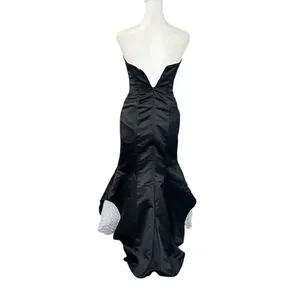Vintage Gunne Sax Jessica McClintock Black Mermaid Gown NWT XS Strapless Y2K thumbnail 6