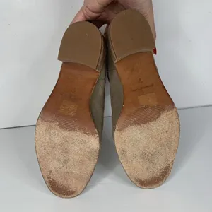 Madewell Size 7 Bootie Pauline Beige Taupe Leather Ankle Boot Stacked Block Heel thumbnail 10