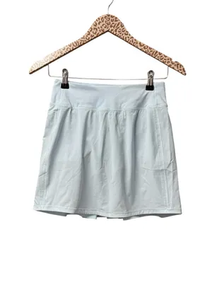 Lululemon Pace Rival Skirt Skort Midrise Pull On Extra Long Powder Blue 2 W8AAFS thumbnail 4