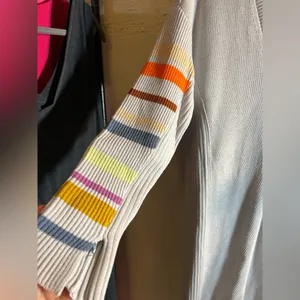 Anthropologie Daily Practice NWT multicolor Striped V-Neck Sweater dress, lovely thumbnail 2