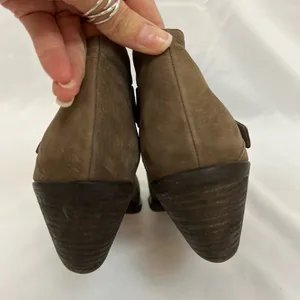 Eileen‎ Fisher Brown Leather Ankle Boots Women's Size 7 Booties Crossover Strap thumbnail 7