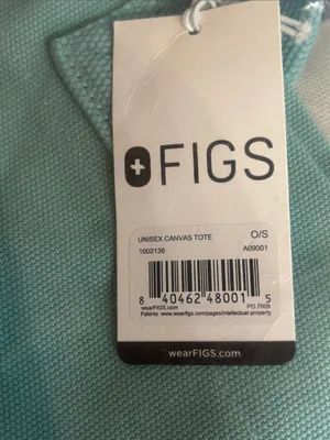 FIGS Canvas Unisex Tote in Seaglass Limited Edition NWT, NIB thumbnail 3