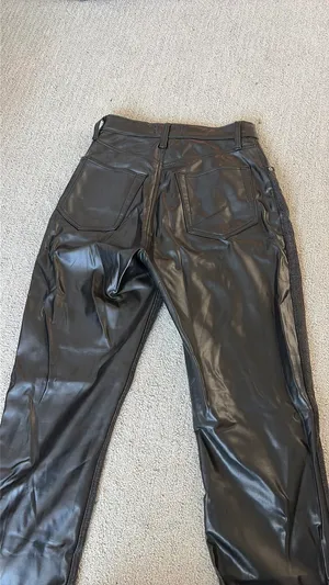 The Ankle Straight Abercrombie Ultra High-Rise Black Jeans curve love thumbnail 2
