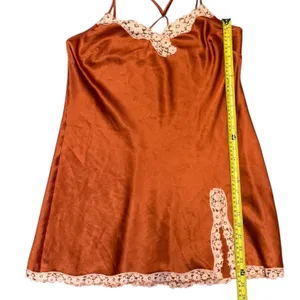 Victoria's Secret Vintage Satin Lace Nighty Slip Dress Large SEE MEASUREMENTS thumbnail 5