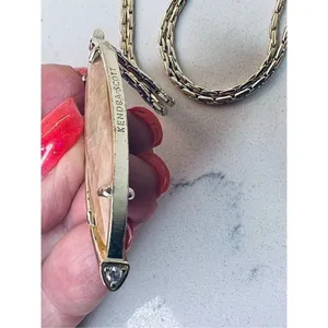 Kendra Scott Milla Mother of Pearl Gold Thick Slide Necklace‎ thumbnail 7