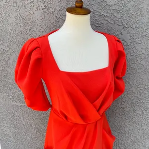 Gabrielle Union for New York & Co Orange Crepe Dress, size S thumbnail 3