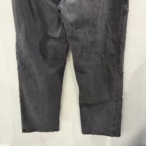 Hollister Ultra High-Rise Dad Jeans Washed Black Seamed Panel - Size 13R thumbnail 5