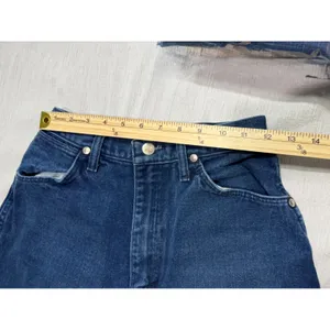 Vintage Wrangler High Rise Straight Leg Jeans Blue USA Made 12NBPRB 7/8 x 36 thumbnail 11