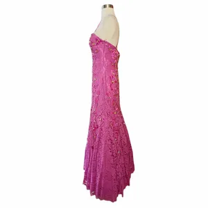 JOVANI Pink Lace Dress Strapless Mermaid Sweetheart Gown Prom Formal Gala 6 NWT thumbnail 10