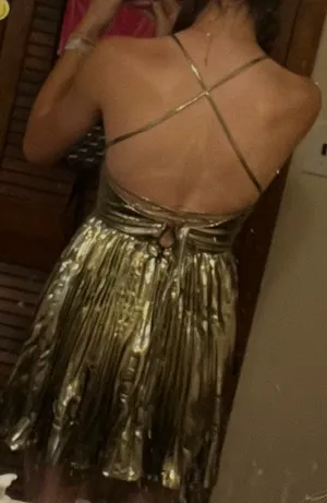 Lulus Gold Mini Dress  thumbnail 3