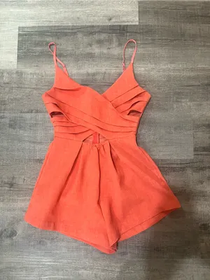 SELFIE LESLIE Pleated Crossover Romper thumbnail 2