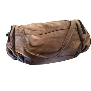 Vintage Eagle Creek Brown Leather Duffle Bag Travel Carry On Weekender 22" thumbnail 6