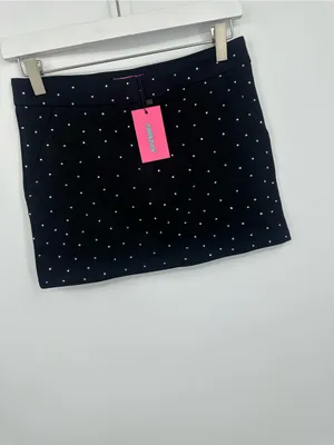 Edikted Black Rhinestone Mini Skirt Size Small Grunge New With Tags thumbnail 2