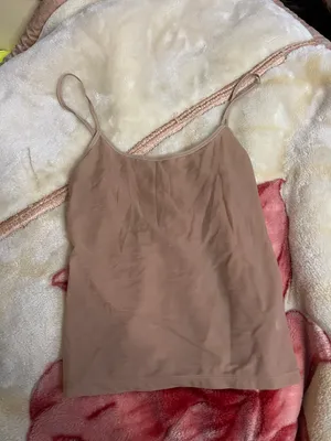 Calvin Klein MD Nude Nylon Seamless Spaghetti Strap Tank Top thumbnail 1