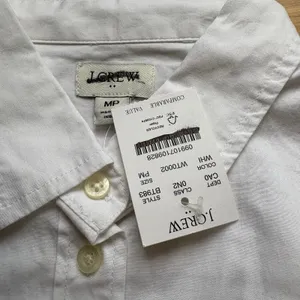 J. Crew White Sleeveless Button Front Cotton Poplin Shirt MP Signature Fit thumbnail 5